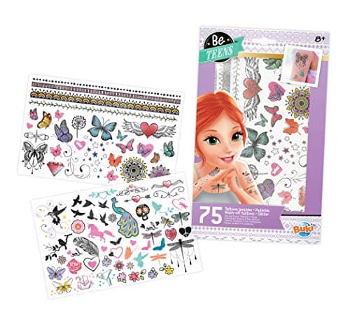 Buki France TA004-75 Tatuajes Lavables con Lentejuelas