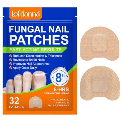 Tratamiento Hongos Uñas Pies, Fungal Nail Patches, Parches Antihongos, Antihongos Uñas Pies, Repara las Uñas Dañadas, Reduce la Decoloración y el Engrosamiento, y es Suave y no Irritante, 32 Piezas