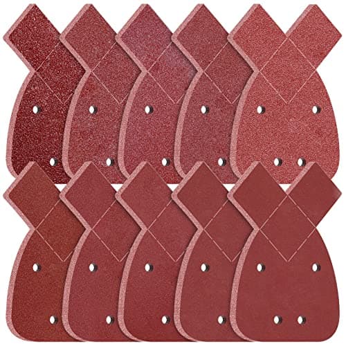 KONGMING Lijas para Lijadora 4 Agujeros 100 Piezas mit 2 Tips Grano 40 60 80 100 120 180 240 320 400 600 para Lijadora de Detalle Mouse