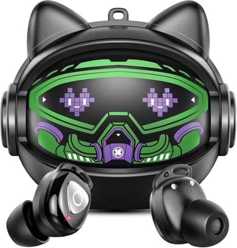 Auriculares Inalambricos Bluetooth, Auriculares 5.4 con Diseño Giratorio, Graves Profundos, Control Táctil, 40 Horas Reproducción, IP7 Impermeable, Cascos Inalambricos Bluetooth, Para iOS Android
