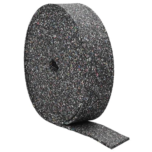 vidaXL Rollo de gránulos de caucho Negro 2000 x 12 x 0,3 cm Goma, Rollo de goma antideslizante, alfombra de oficina duradera, suelo minimalista, seguridad en interiores