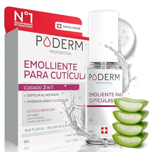 Poderm - Removedor de Cuticulas 2-en-1 Exfolia e Hidrata las Cutículas - Elimina Pieles Muertas - Quitacuticulas - Cuticle Remover - Swiss Lab