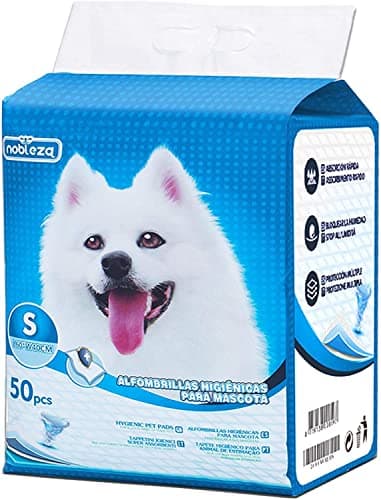 Nobleza - 50 x Empapadores Perros Alfombrilla higiénica de Entrenamiento para Perros. Ultraabsorbente 40cm*60cm. Blanco