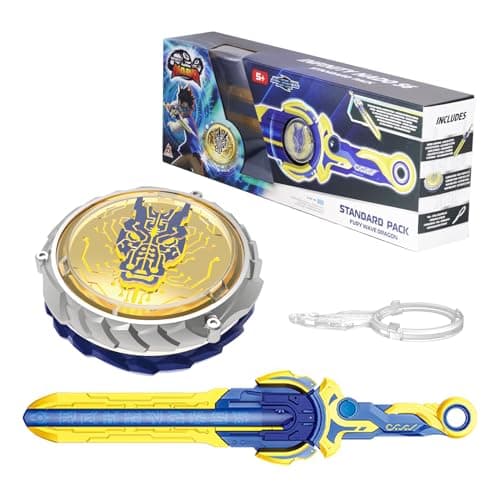 Infinity NADO Spinning Tops para Niños de Juguete de Metal, Battle Tops Spinning Top Launcher Toy, Juguetes para niños Mayores de 5 años, Standard Pack - Fury Wave Dragon