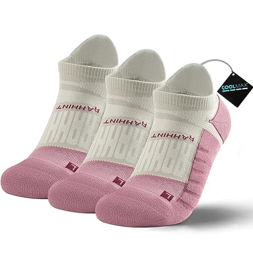 Rahhint Coolmax Corto Antiampollas Compresion Running Calcetines Tobilleros Hombre, Evacuación de la Humedad, (3 Pares)