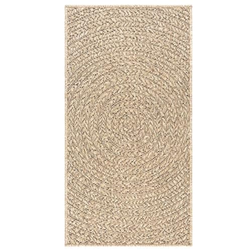 VidaXL Alfombra ZIZUR de Yute para Interior y Exterior 60x110 cm - Alfombra de Suelo y Puerta