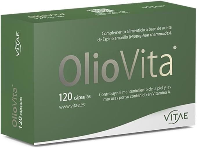Vitae – Oliovita 120 cápsulas | Espino Amarillo Rico en Omega-7 | Omega 3-6-9 y Vitaminas A+E | Hidratación y Nutrición de Piel y Mucosas | Apoyo en Sequedad y Menopausia