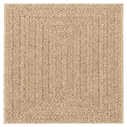 vidaXL Alfombra ZIZUR 240x240 cm Aspecto de yute interior y exterior, alfombra de exterior, alfombra de suelo, alfombra de interior, alfombra de puerta, alfombra de moqueta