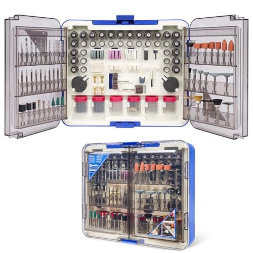 HARDELL Kit 508 Piezas para Herramienta Rotativa, compatible Dremel. Accesorios 1/8" (3.2mm) para lijar, taladrar, pulir, tallar y grabar. ¡Multiusos y completo!