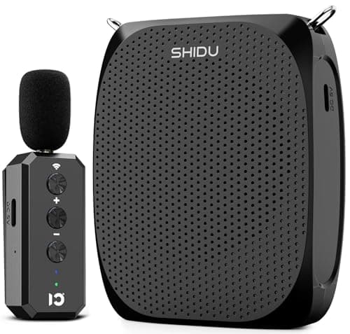 Amplificador de Voz para Profesores Portátil de 2000mAh con lavalier Micrófono y Cintura, Micrófono Personal y Altavoz para Maestros Guías Turísticos ect