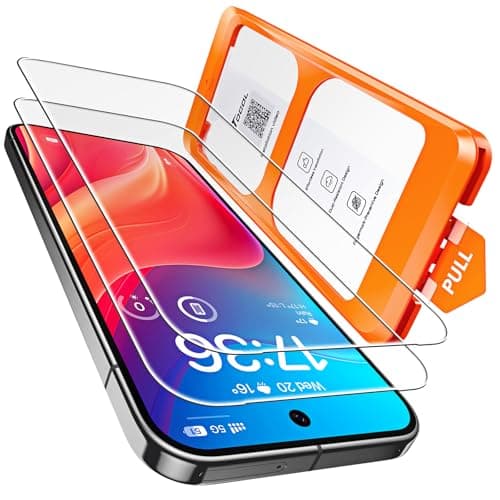 TOCOL 2 Piezas Protector Pantalla Para Google Pixel 10 Pro XL, Alineación Automática para Una Instalación Rápida, Cristal Templado de Dureza 9H Inastillable, HD Transparente