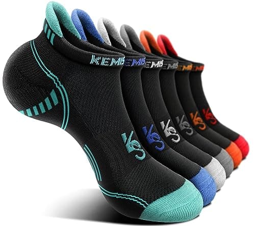 KEMISANT Calcetines Tobilleros Hombre 6 Pares, Calcetines Cortos Deporte Running Ciclismo Hombre(6Pares,39-42)