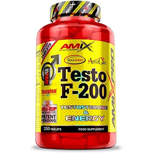 AMIX Testo F-200-250 Tabletas - Suplemento Alimenticio - Aumenta el Nivel de Testosterona - Aporta Fuerza Energía y Resistencia - Refuerza el Sistema Inmunológico
