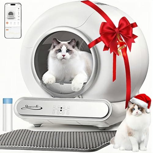 Arenero Gatos Autolimpiable, Arenero Autolimpiable para Gatos Silenciosa Caja de Arena Automática Integrada Segura 65L Arenero Automatico Inodoro Control de App, Protección de Seguridad integrada