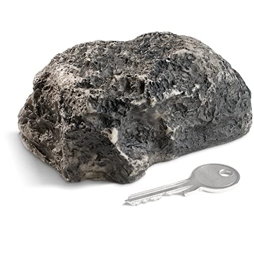 COM-FOUR® Piedra para Llaves "big mountain" - Piedra de imitación con Compartimento Secreto - Roca Artificial para geocaching - Escondite de Llaves con Aspecto de Piedra - Maniquí de Piedra