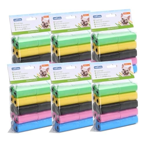 Nobleza - 1800 Conde Bolsas Caca Perro Bolsas para excrementos de Perros Pack de 120 Rollos 5 colores
