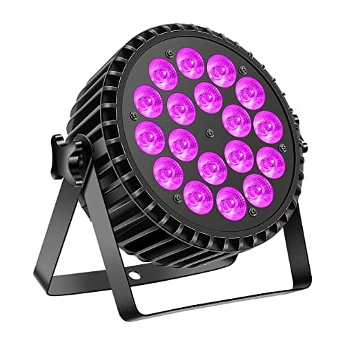 U`King luces par Foco LED de 200 W 4 en 1 Luz de escenario UV RGB DMX512 Luces de Fiesta, Discoteca,8 canales 8 efectos de mezcla de colores para escenario/DJ/fiesta/actuación/bar/Halloween