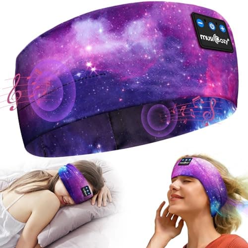 MUSICOZY Auriculares para Dormir, Diadema con Bluetooth 5.4 para Dormir y Hacer Deporte con Altavoces Finos, Regalo tecnológico para Hombres, Mujeres, Adolescentes, Yoga, relajación y Viajes