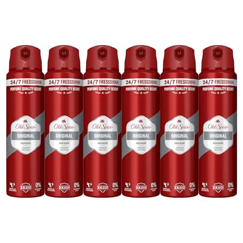 Old Spice Original Desodorante Corporal En Spray Para Hombres 150 ml, Fresco 24 Horas, Todos Los Días Con Uso Diario, Perfume Duradero, Fragancia Excepcional, Protección Contra El Mal Olor