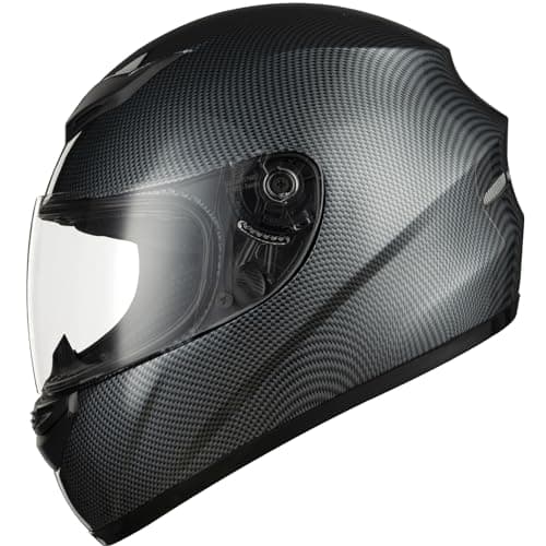 Favoto Casco de Moto Integral – Hombre y Mujer, Certificación ECE, Transpirable y Cómodo, con Visera Transparente Antirrayas y Cierre de Trinquete, para Motocicletas, XL