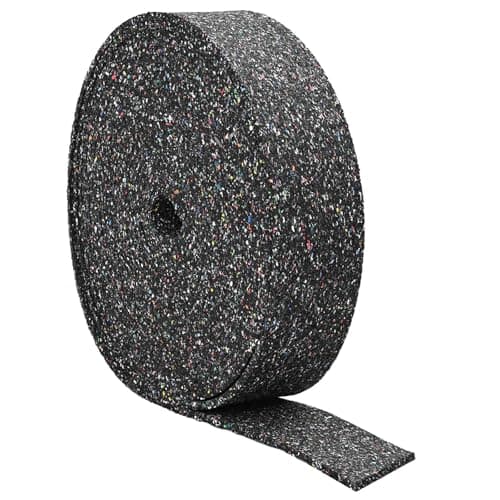 vidaXL Rollo de gránulos de caucho Negro 2000 x 10 x 0,6 cm Goma, Rollo de goma antideslizante, alfombra de oficina duradera, suelo minimalista, seguridad en interiores