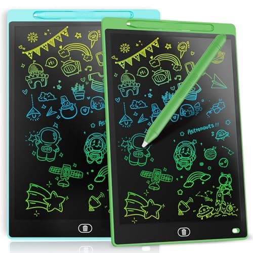 [2 Pack] Pizarra de Escritura LCD de 8,5 Pulgadas, Tablero de Dibujo Portátil Borrable, Regalo para Niños, Tableta Gráfica para Juegos Infantiles 2, 3, 4, 5, 6 años(Verde&Azul)