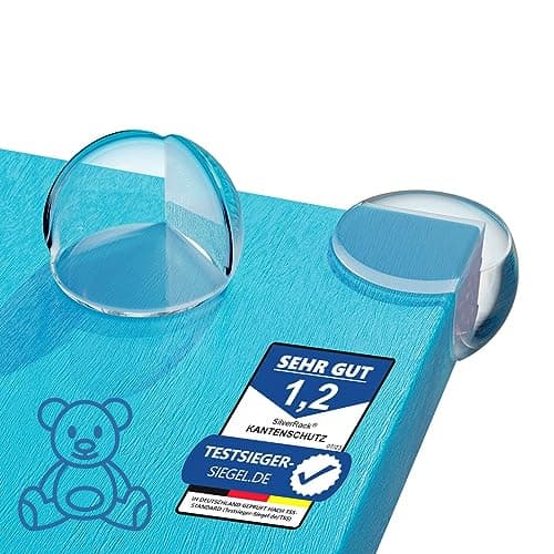 SilverRack® Protector de esquinas y cantos para bebé transparente [10 unidades] – Protector de esquinas para muebles como protección perfecta contra golpes para bebés y niños – Protección infantil
