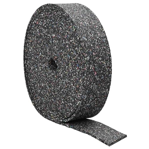 vidaXL Rollo de gránulos de caucho Negro 2000 x 5 x 1 cm Goma, Rollo de goma antideslizante, alfombra de oficina duradera, suelo minimalista, seguridad en interiores