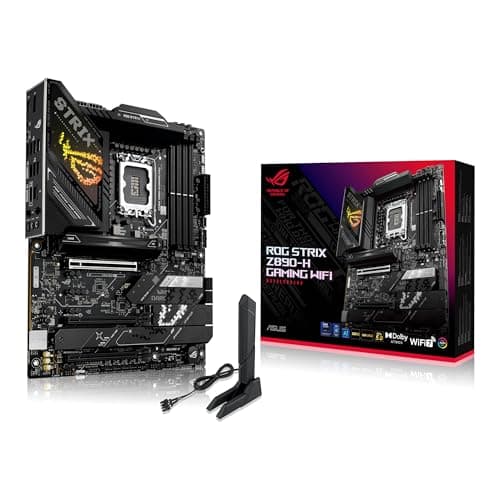 ASUS ROG Strix Z890-H Gaming WiFi - Placa Base ATX, IA optimizada, 16+2+1+2 etapas de Potencia, DDR5, PCIe 5.0, Cuatro Ranuras M.2, WiFi 7, overclocking con IA, Redes con IA II, iluminación Aura Sync