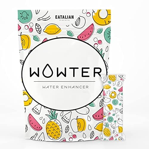 WOWTER by AMZ BETTER, Bebida Instantánea, Surtido de 12 Gustos Mezcla de Frutas, Para Aromatizar el Agua, Sin Calorías, Libre de OMG, Sin Gluten, Sin Azúcares, Made in Italy, 48