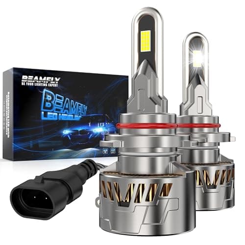 BEAMFLY LED 9006 HB4 Bombillas, 38000lm 160W Kit de Recambio de Luz LED, Plug and Play Tamaño 1:1 9006 Bombilla 6500k Blanco Luz Alta y Baja para Coches 12V