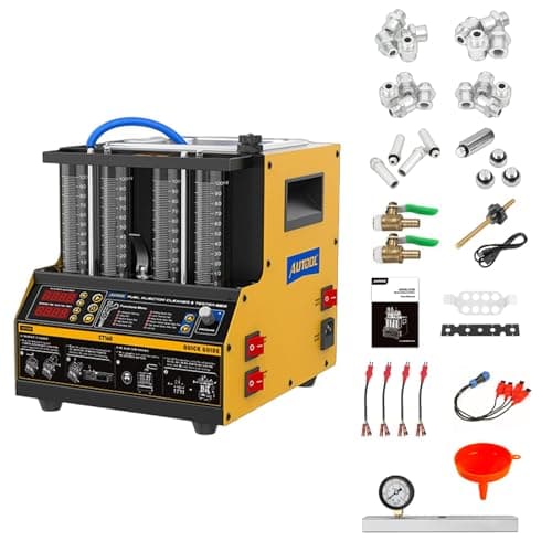 AUTOOL CT160 220V Limpiador y probador de inyector de Combustible automotriz, Inyector de Combustible de 4 Cilindros Máquina de Limpieza ultrasónica Calentamiento de Fluido