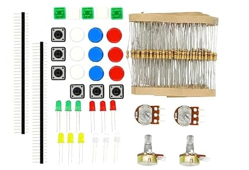 TECNOIOT 1 Juego de práctico Kit de Resistencia portátil para Starter Kit para UNO R3 potenciómetro LED Interruptor táctil Cabezal de Clavija