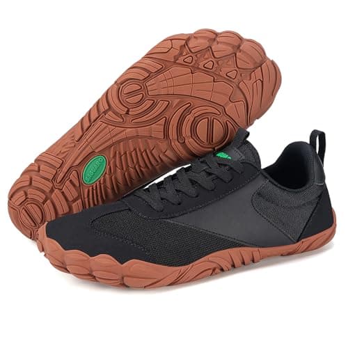 SAGUARO Zapatillas Barefoot Mujer Ligera Zapatos Minimalistas Hombre Transpirable Sneakers Barefoot Antideslizante Calzado Descalzos Interior Exterior, Negro, 35