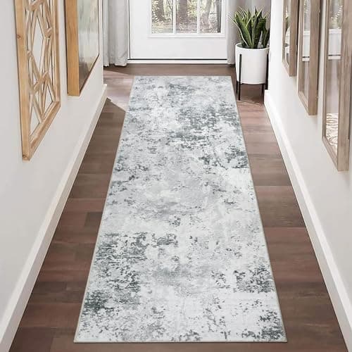 Homcomodar Alfombra Pasillo Larga 65x180cm Alfombras Pasillo Modernas Alfombra Entrada del Salón Lavable Antideslizante Alfombra Vinilica Da Cocina Habitacion