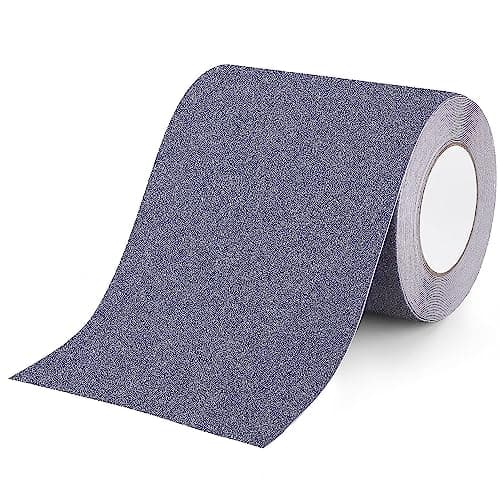 OQingluan Cinta Antideslizante Escaleras, 15cm*10m, Cinta Antideslizante Seguridad Adhesiva Respaldados, Impermeable, Alta Tracción, Apto para uso Interior y Exterior, Gris