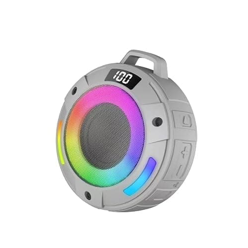 aowoka Altavoz Bluetooth, IPX7 resistente al agua para exteriores, altavoz Bluetooth para exteriores, viajes, fiestas, etc. (gris oscuro)