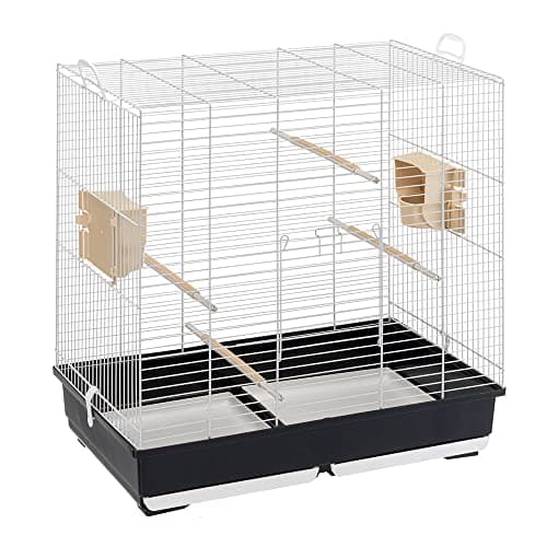 Ferplast Jaula para Pájaros Sonia Large Jaula Grande Pájaros, Loros, Periquitos, Pericos, Ninfas, de Metal, Todos los Accesorios Comedero Perchas 72 x 44 x h 75.5 cm.
