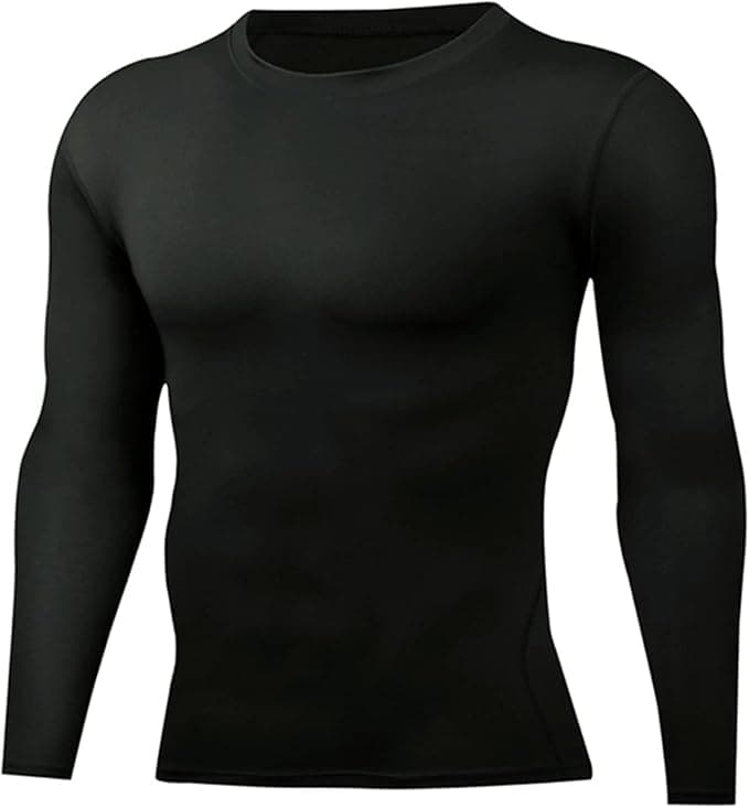 Camiseta Deportiva de Manga Larga para Hombre de Compresión, Fitness de Manga Larga Secado Rápido Hombre Camiseta Termica de Entrenamiento Base Layers