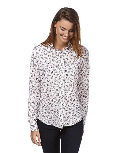 Vincenzo Boretti Blusa, Corte Recto, Cuello de la Camisa Rosa Oscuro S