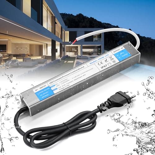 BRIMETI Transformador 220V a 12V 200W 16,6A LED Driver Exterior impermeable IP67 Fuente de Alimentación 220V a 12V DC Driver de Bajo Tensión Controlador Voltaje Constante, para Tira LED