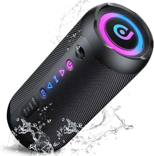taopodo Altavoz Bluetooth portatil 5.4, 30W Altavoz Bluetooth Potente, Doble Graves Speaker, 30H Reproducción, IP7 Impermeable Altavoces, RGB Luces, TWS Emparejamiento, Apoya Micro SD AUX TF Tarjeta