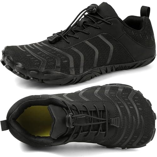 Zapatillas Minimalistas Barefoot Hombre Mujer Zapatos Descalzos Zero Drop Zapatillas de Trail Running Ligeras Cómodas Zapatos de Agua Gym Playa Deportes Senderismo Transpirable Yoga(Negro 39EU)