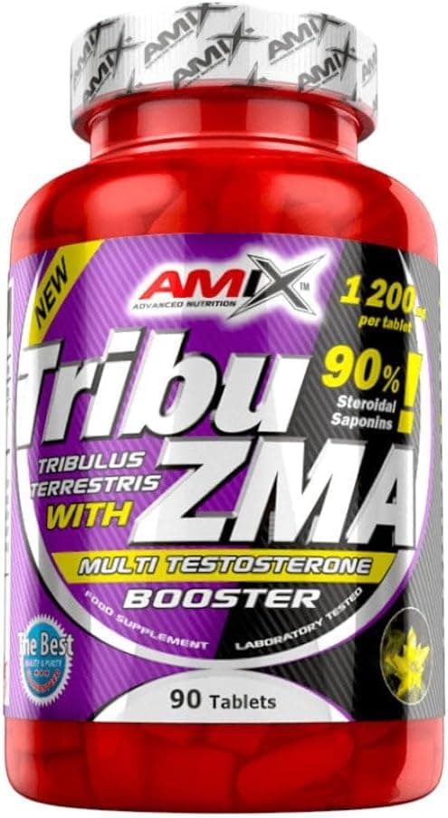 AMIX - Complemento Alimenticio - Tribu-ZMA - 90 Tabletas - Recuperador Muscular - Estimula la Testosterona - Aumenta la Masa Muscular - Complemento Deportivo