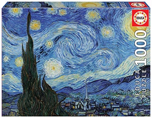 Educa - Puzzle de 1000 Piezas para Adultos | La Noche Estrellada, Vincent Van Gogh. A Partir de 14 años (19263)