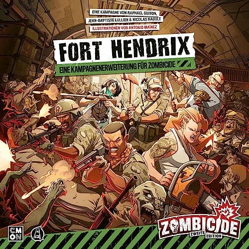Asmodee | CMON | Zombicide 2ª edición – Fort Hendrix | Extensión | Juego de conocedores | Dungeon Crawler | 1-6 Jugadores | A Partir de 14+ años | 60+ Minutos | Español