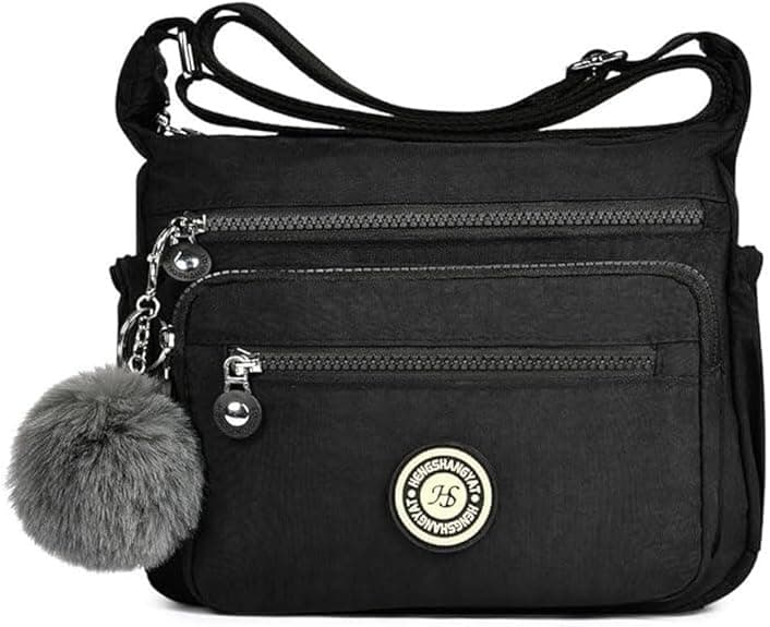 Aucuu Bolso Bandolera Mujer, Impermeable Nailon Crossbody Bolso, Grande Crossbody Bolsos con Correa Ajustable, Múltiples Bolsillo, para Viajar, Escuela, Compras, Trabajo