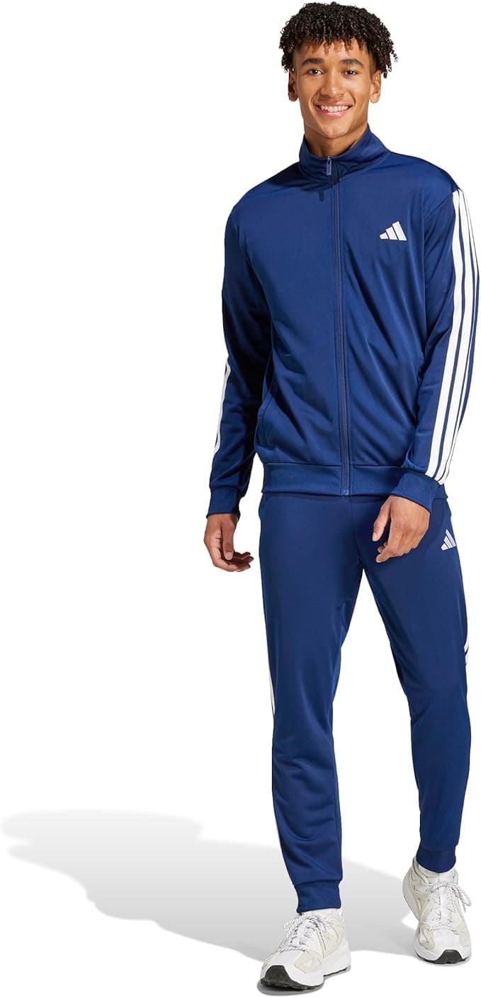 adidas Hombre SPORTSWEAR BASIC 3 STRIPES TRICOT TRACKSUIT