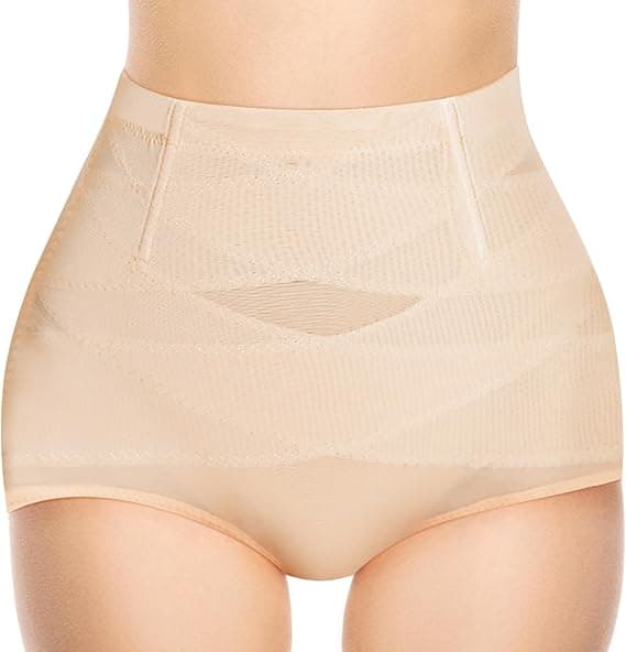DiULi Braga Faja Reductora Mujer, Braga Faja sin Costuras, Braguitas Alta Reductora Invisible, Braguitas Moldeadoras para Postparto Recuperación, Transpirable, Shapewear Pantalones Cortos