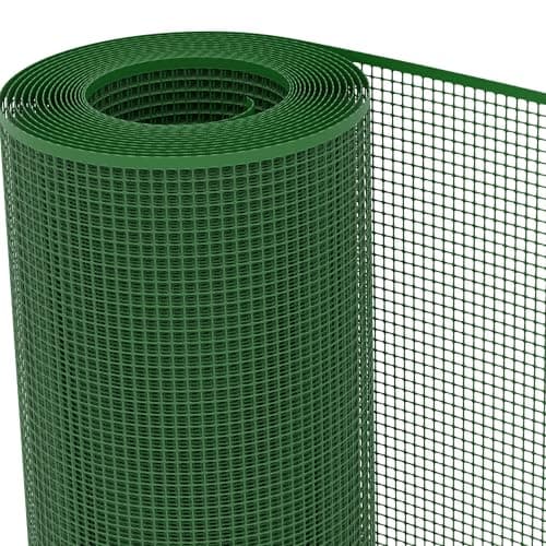 TENAX Malla de Plástico Quadra 10 Verde 0,50x50 m, Malla Protectora Multiuso para Balcones, Vallas y Cercados
